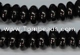 CJB49 15.5 inches 7*14mm rondelle natural jet gemstone beads