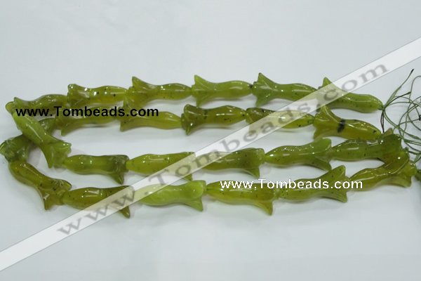 CKA110 15.5 inches 16*35mm flower Korean jade gemstone beads