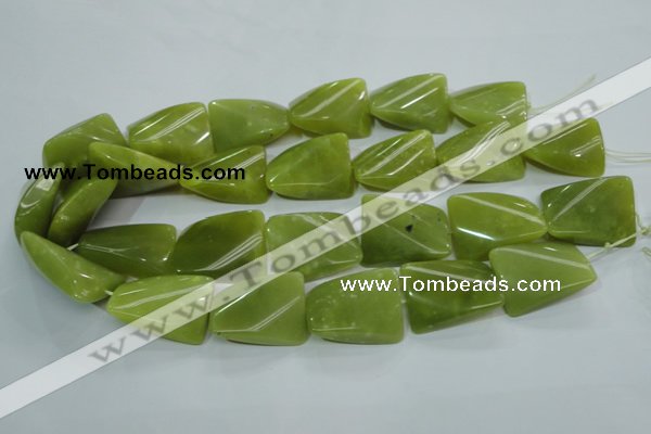 CKA115 15.5 inches 21*30mm twisted rectangle Korean jade beads