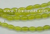 CKA15 15.5 inches 4*6mm rice Korean jade gemstone beads