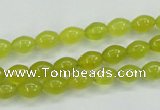 CKA16 15.5 inches 6*8mm rice Korean jade gemstone beads