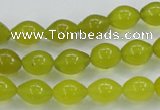 CKA17 15.5 inches 8*10mm rice Korean jade gemstone beads