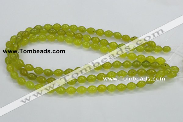 CKA17 15.5 inches 8*10mm rice Korean jade gemstone beads