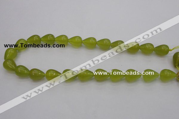 CKA213 15.5 inches 13*18mm teardrop Korean jade gemstone beads