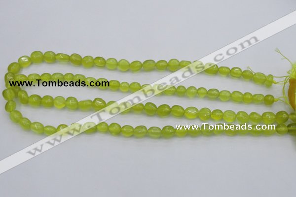 CKA215 15.5 inches 6*8mm nuggets Korean jade gemstone beads