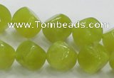 CKA22 15.5 inches 12*12mm cube Korean jade gemstone beads