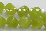 CKA22 15.5 inches 12*12mm cube Korean jade gemstone beads