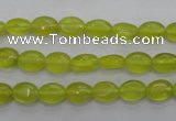 CKA241 15.5 inches 6*8mm oval Korean jade gemstone beads