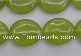 CKA248 15.5 inches 18*22mm oval Korean jade gemstone beads