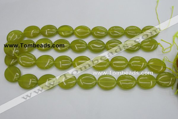 CKA249 15.5 inches 18*22mm oval Korean jade gemstone beads