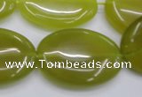 CKA251 15.5 inches 22*30mm oval Korean jade gemstone beads