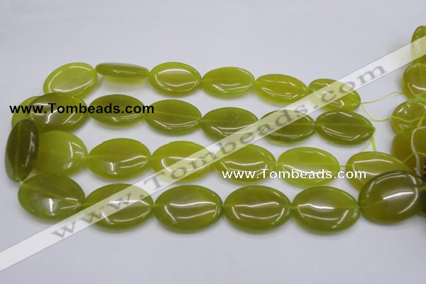 CKA251 15.5 inches 22*30mm oval Korean jade gemstone beads