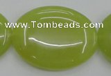 CKA252 15.5 inches 30*40mm oval Korean jade gemstone beads