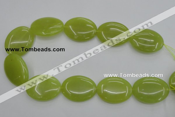 CKA252 15.5 inches 30*40mm oval Korean jade gemstone beads