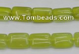 CKA260 15.5 inches 10*14mm rectangle Korean jade gemstone beads