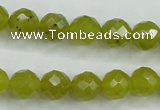 CKA27 15.5 inches 10mm faceted round Korean jade gemstone beads