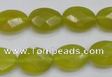 CKA271 15.5 inches 12*16mm faceted oval Korean jade gemstone beads