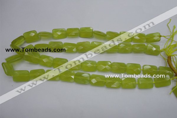 CKA281 15.5 inches 13*18mm faceted rectangle Korean jade gemstone beads