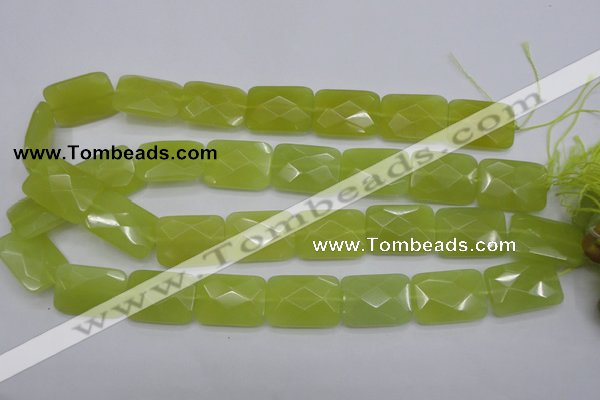 CKA283 15.5 inches 18*25mm faceted rectangle Korean jade gemstone beads