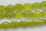 CKA31 15.5 inches 8*10mm oval Korean jade gemstone beads