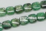 CKC105 16 inches 10*10mm square natural green kyanite beads wholesale