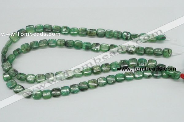 CKC105 16 inches 10*10mm square natural green kyanite beads wholesale