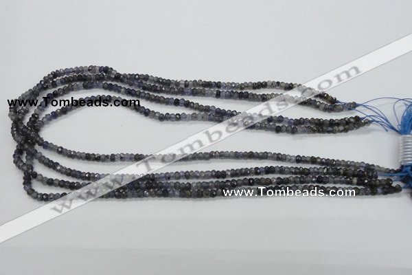 CKC215 15.5 inches 3*4mm faceted rondelle natural kyanite beads