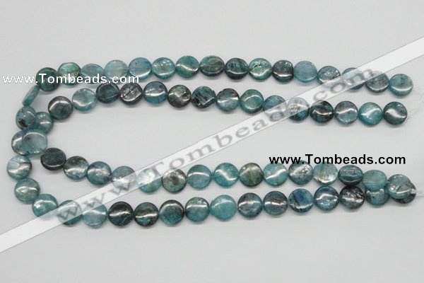 CKC22 16 inches 12mm flat round natural kyanite beads wholesale