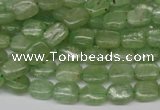 CKC259 15.5 inches 6*8mm rectangle natural green kyanite beads