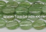 CKC267 15.5 inches 10*14mm oval natural green kyanite beads