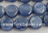 CKC511 15.5 inches 8mm flat round natural Brazilian kyanite beads