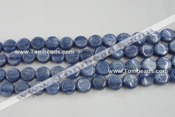 CKC513 15.5 inches 12mm flat round natural Brazilian kyanite beads