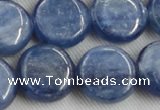 CKC515 15.5 inches 16mm flat round natural Brazilian kyanite beads