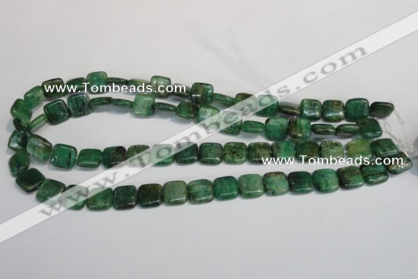 CKC62 15.5 inches 12*12mm square natural green kyanite beads