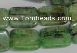 CKC68 15.5 inches 15*20mm rectangle natural green kyanite beads