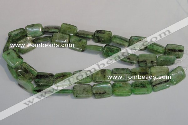 CKC68 15.5 inches 15*20mm rectangle natural green kyanite beads