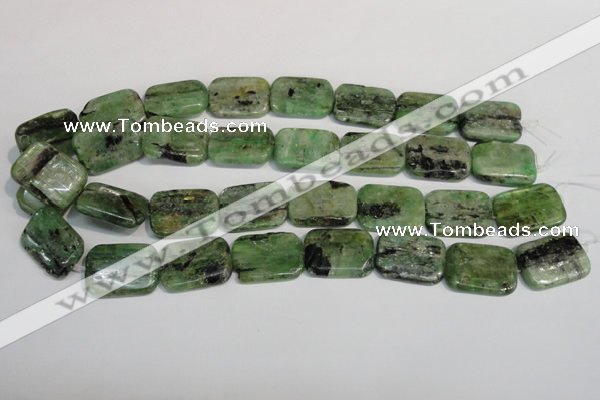 CKC69 15.5 inches 18*25mm rectangle natural green kyanite beads