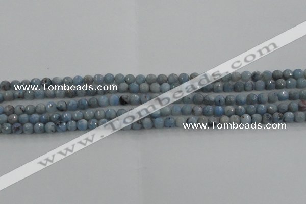 CKC701 15.5 inches 6mm faceted round imitation blue kyanite beads