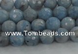 CKC702 15.5 inches 8mm faceted round imitation blue kyanite beads