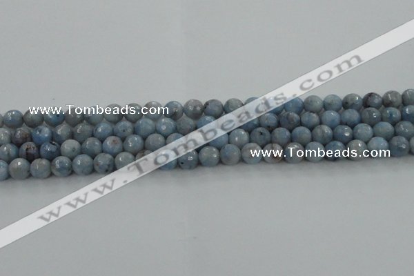 CKC702 15.5 inches 8mm faceted round imitation blue kyanite beads