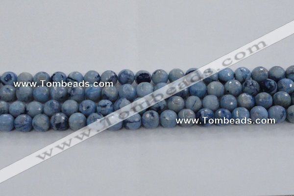 CKC704 15.5 inches 12mm faceted round imitation blue kyanite beads