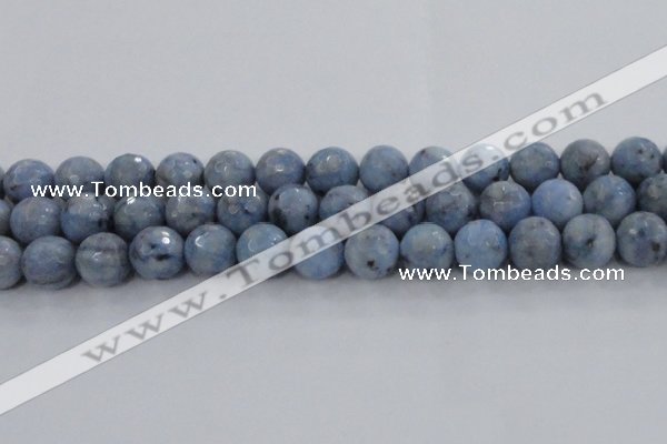 CKC706 15.5 inches 16mm faceted round imitation blue kyanite beads