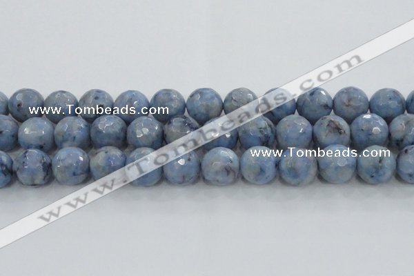 CKC707 15.5 inches 18mm faceted round imitation blue kyanite beads