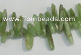 CKC71 15.5 inches 4*10mm – 6*35mm branch natural green kyanite beads