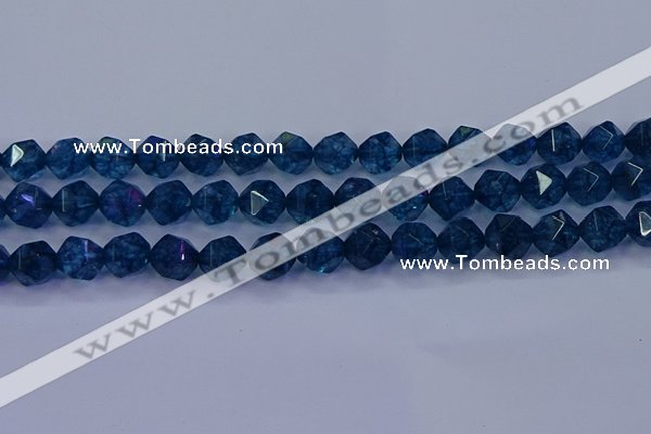 CKC714 15.5 inches 12mm faceted nuggets imitation kyanite beads