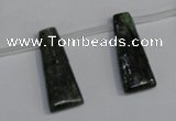 CKC73 15.5 inches 10*25mm trapezoid natural green kyanite beads