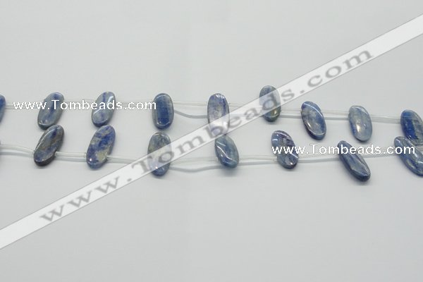 CKC75 Top drilled 11*25mm oval natural kyanite gemstone beads