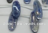 CKC76 Top drilled 10*30mm oval natural kyanite gemstone beads