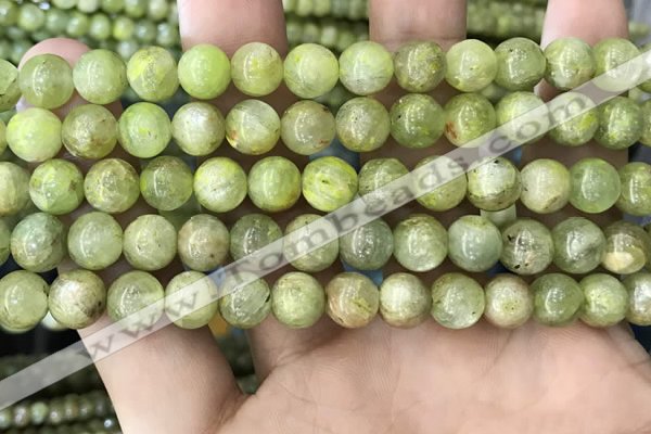 CKC767 15.5 inches 8mm round natural green kyanite beads