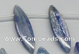 CKC82 Top drilled 10*35mm marquise natural kyanite gemstone beads